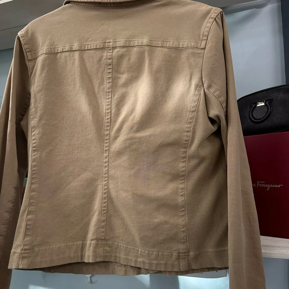 James Perse Standard Stretch Cotton Zip Jacket - Picture 6 of 7